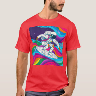 Surfende astronaut Hang 10 Galaxy surfer U T-shirt