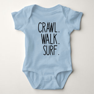 Surfende baby, kruipen lopen surfen, schattige sur romper