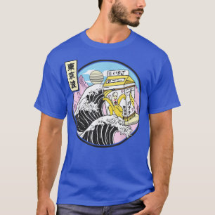 Surfende Banana Milk Carton Kanagawa Wave Japan Ka T-shirt