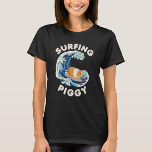 Surfende Biggetje Grafische Cavia Eigenaar Huisdie T-shirt