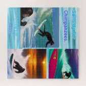Surfende chimpansees, legpuzzel (Horizontaal)