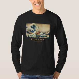 Surfende Dachshund Kanagawa Golf Japanse Hond 1 T-shirt
