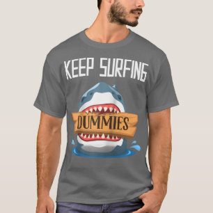 Surfende dummy's Surfende Shark Surfboard Surf T-shirt