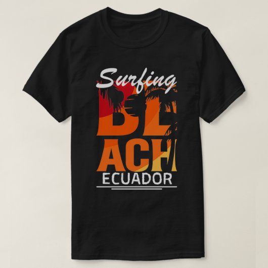 Surfende Ecuador T-shirt (Design voorkant)