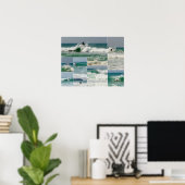 Surfende Fistral Newquay Cornwall Wipeout Poster (Thuiskantoor)