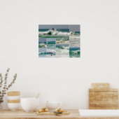 Surfende Fistral Newquay Cornwall Wipeout Poster (Keuken)