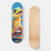 Surfende gekko die de golven berijdt skateboard (Voorkant)
