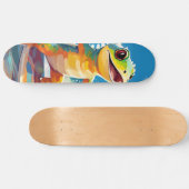 Surfende gekko die de golven berijdt skateboard (Horizontaal)