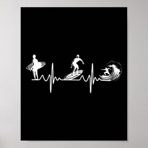 Surfende Hartslag - Surfende Liefhebbers Sport Atl Poster