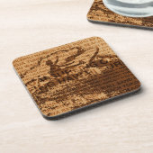 Surfende Hawaii Cutback Faux Onderzetters (Linkerzijde)