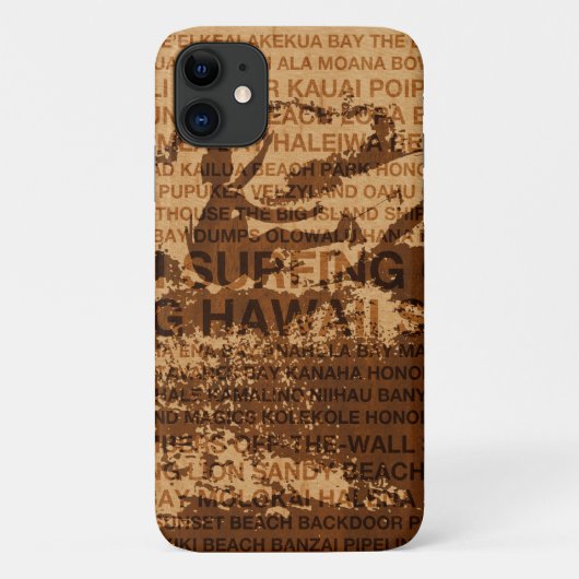 Surfende Hawaii Cutback Faux Wood Surfer - Koa Case-Mate iPhone Case (Achterkant)