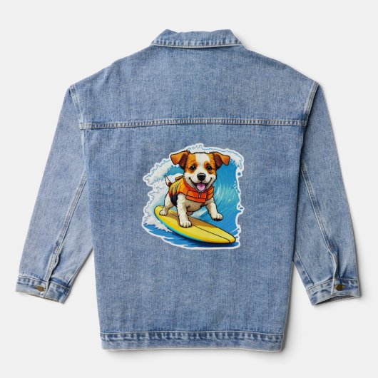 Surfende Hond Denim Jacket (Achterkant)