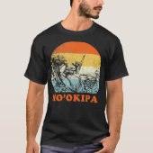Surfende Hookipa Maui  Retro Throwback T-shirt (Voorkant)