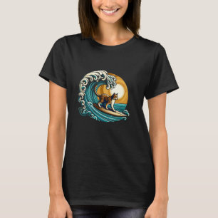 Surfende Kat Liefhebber Surfer Kitten Golf Kust Sf T-shirt