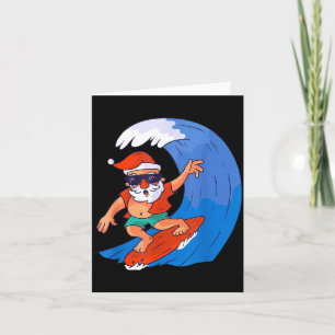 Surfende Kerstman Kerstmis X-mas Cadeau  Kaart