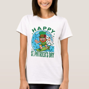 Surfende Leprechaun Hawaiian St Patricks Day T-shirt