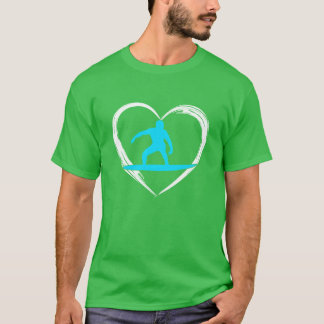 surfende liefdes meisje t-shirt