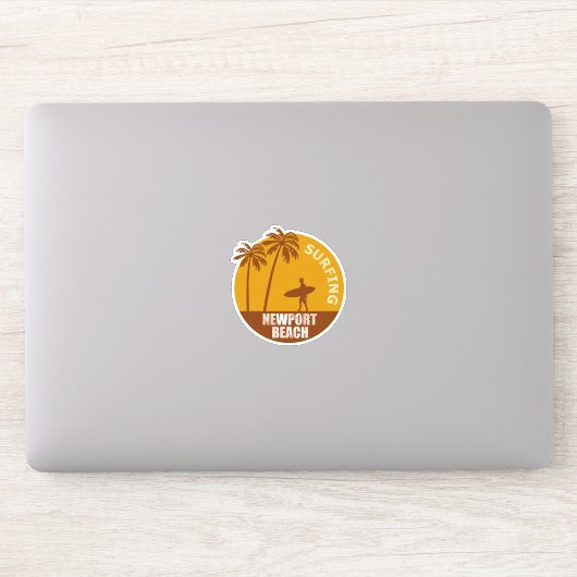 Surfende Newport Beach Sticker (Computer)