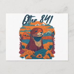Surfende Otter 841 Otter Mijn Weg Californische Ze Briefkaart