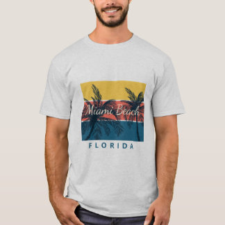 Surfende Paradise Miami Beach Florida T-shirt