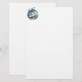 Surfende Pekingees Briefpapier (Voorkant / Achterkant)