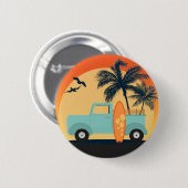 Surfende Retro-Button Ronde Button 5,7 Cm (Voorkant /achterkant)