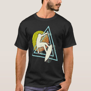 Surfende Surfer Sunset Vaporwave Surfboard T-shirt