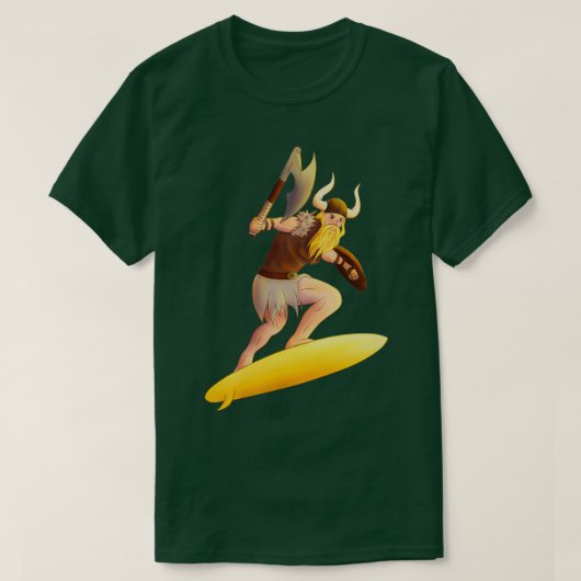 Surfende Viking Classic TShirt (Design voorkant)
