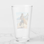 Surfende Wolf Glas (Achterkant)