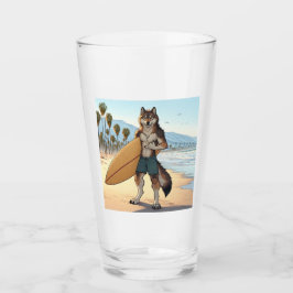 Surfende Wolf Glas