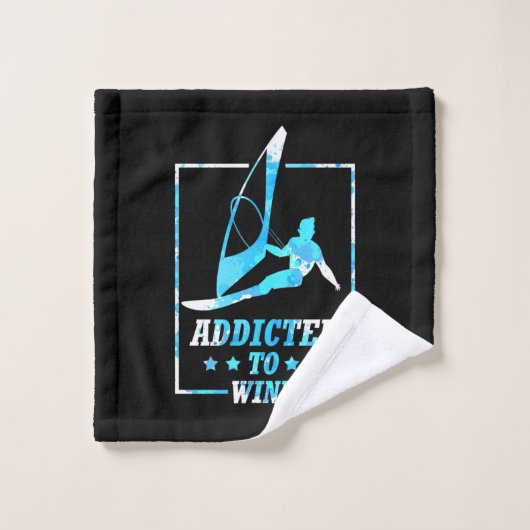 Surfer Addicité Au Vent (Gant de toilette)