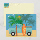 Surfer Ansichtkaart Briefkaart (Voorkant / Achterkant)