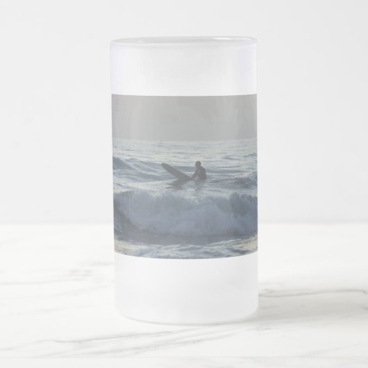 Surfer Attend De Verre Frosted Bière Mug (Centre)