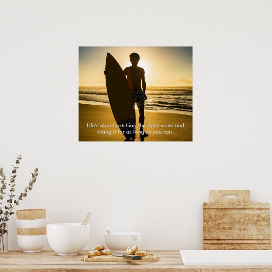 Surfer avec poster de devis (Cuisine)