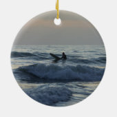 Surfer Awages Keramisch Ornament (Achterkant)