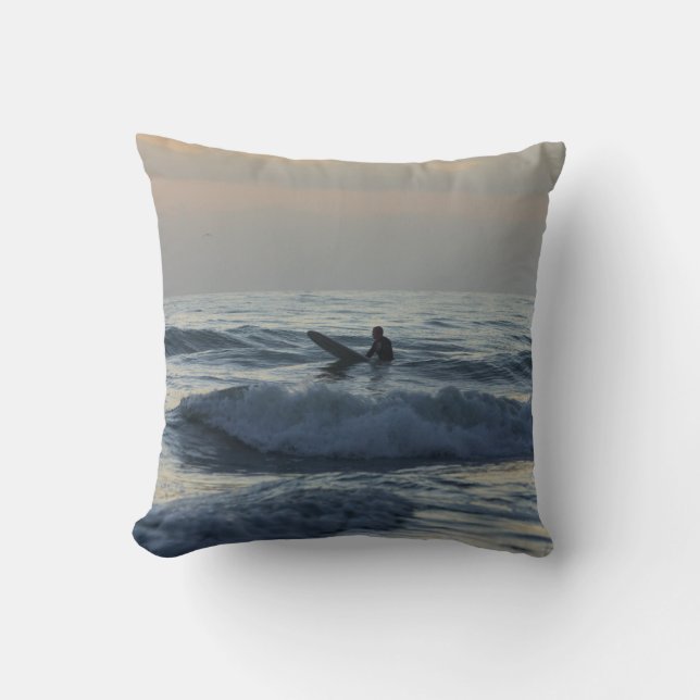 Surfer Awages Kussen (Voorkant)