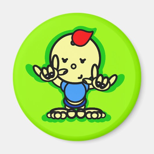 SURFER BABY Magnet Magneet (Voorkant)