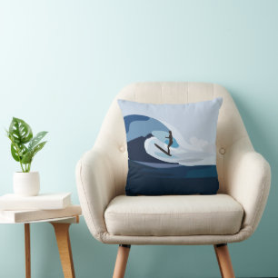 Surfer Beach Surfen  Kussen