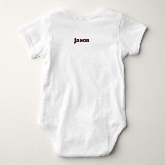surfer Bitcoin baby met naam en geboortedatum Romper (Achterkant)