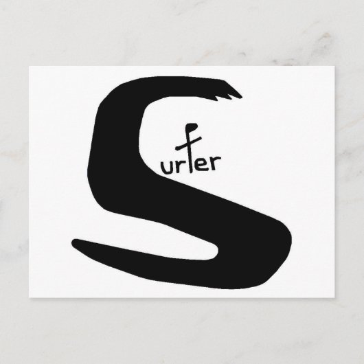 surfer briefkaart (Voorkant)