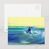 Surfer Briefkaart (Voorkant / Achterkant)