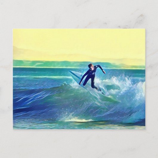 Surfer Briefkaart (Voorkant)