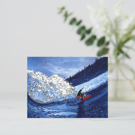 Surfer Briefkaart (Staand voorkant)