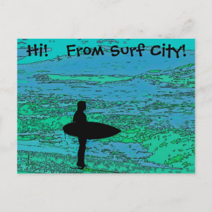 Surfer-Briefkaart Briefkaart