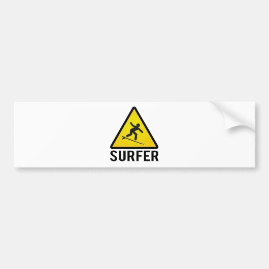Surfer Bumpersticker (Voorkant)