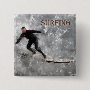 Surfer-Button Vierkante Button 5,1 Cm