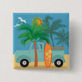 Surfer-Button Vierkante Button 5,1 Cm (Voorkant)