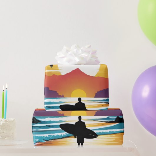 Surfer Cadeaupapier (Feestgeschenken)