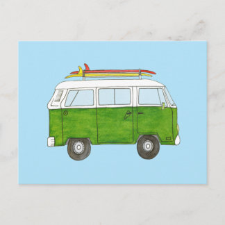 Surfer Campervan Briefkaart