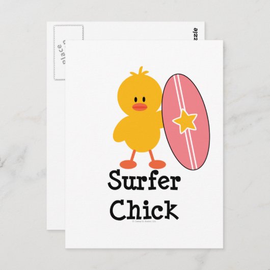 Surfer Chick-Briefkaart Briefkaart (Voorkant / Achterkant)